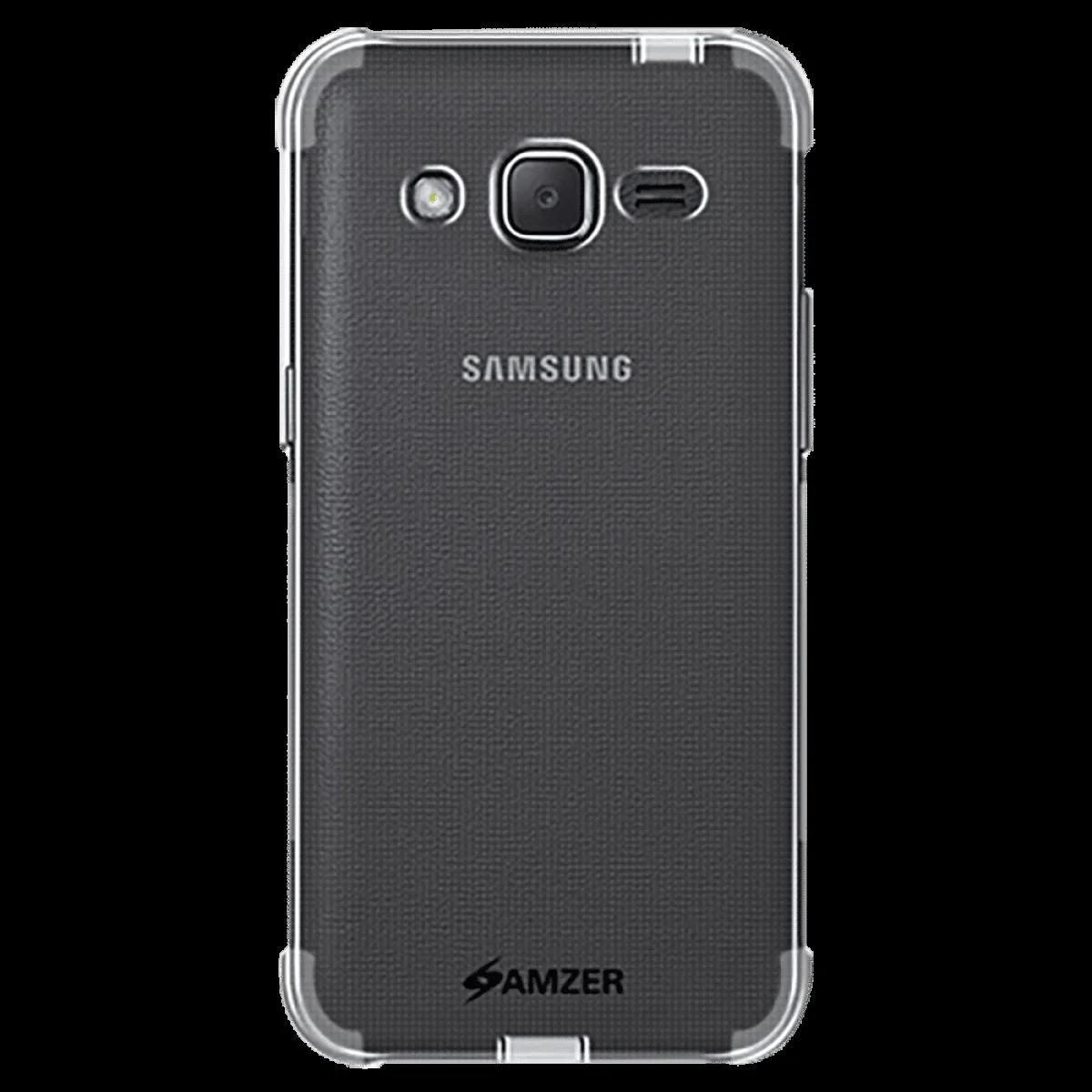 AMZER AMZ98624 Soft TPU Back Cover for Samsung Galaxy J2 (Wear And Tear Protection, Black)