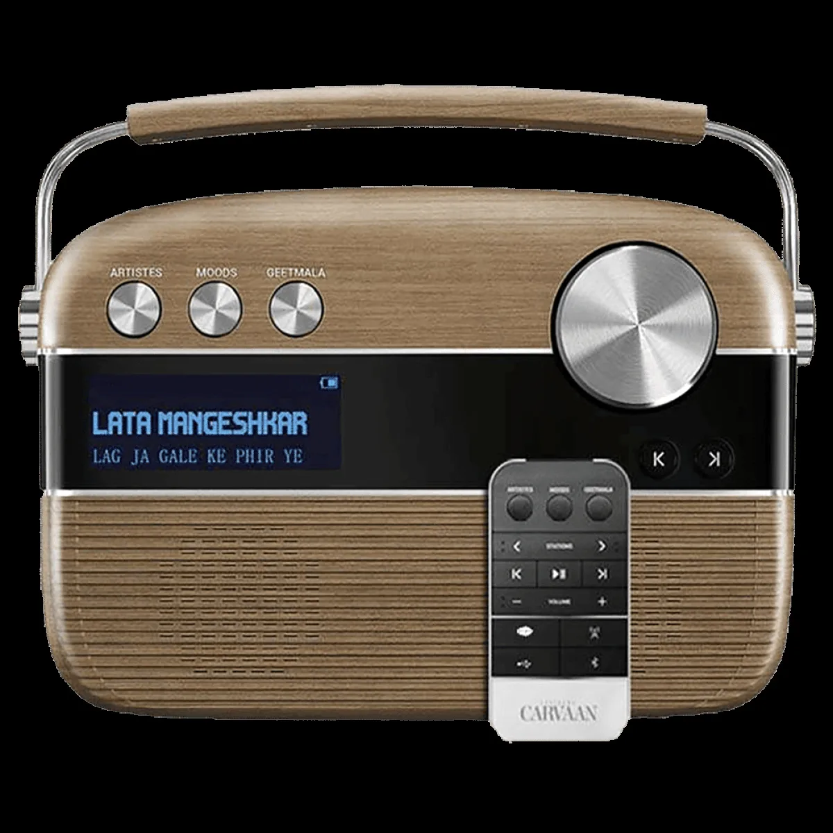SAREGAMA Carvaan 6W Portable Bluetooth Speaker (5 Hours Playtime, Oakwood Brown)
