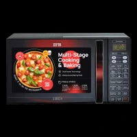IFB 23L Convection Microwave Oven with 71 Autocook Menus (23BC4, Black Floral)
