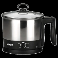 AGARO Esteem 600 Watt 1.2 Litre Multi Cook Electric Kettle with Rapid Boil Technology (Silver/Black)