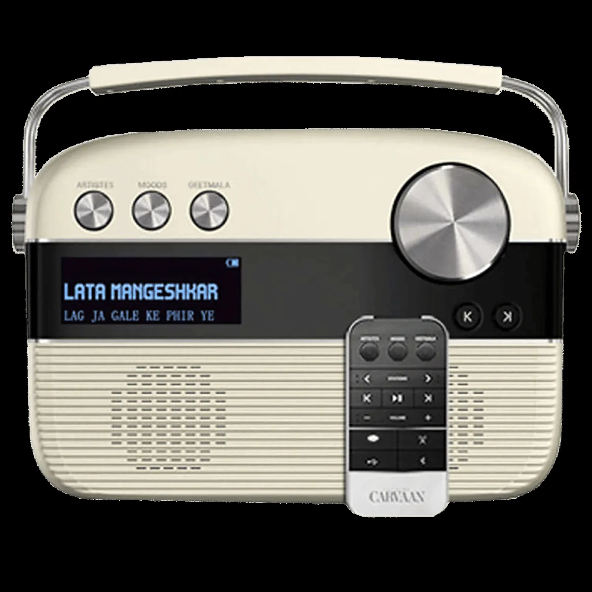 SAREGAMA Carvaan 6W Portable Bluetooth Speaker (5 Hours Playtime, Porcelain White)