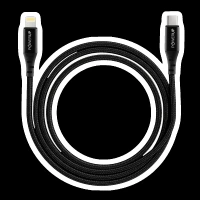 POWERUP Type C to Lightning 4.92 Feet (1.5M) Cable (Fast Charge and Data Sync, Black)