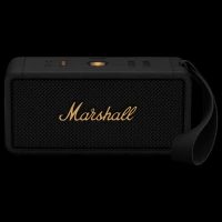 Marshall Middleton Portable Bluetooth Speaker (IP67 Water Resistant, 20 Plus Hours Playtime, Stereo Channel, Black and Brass)