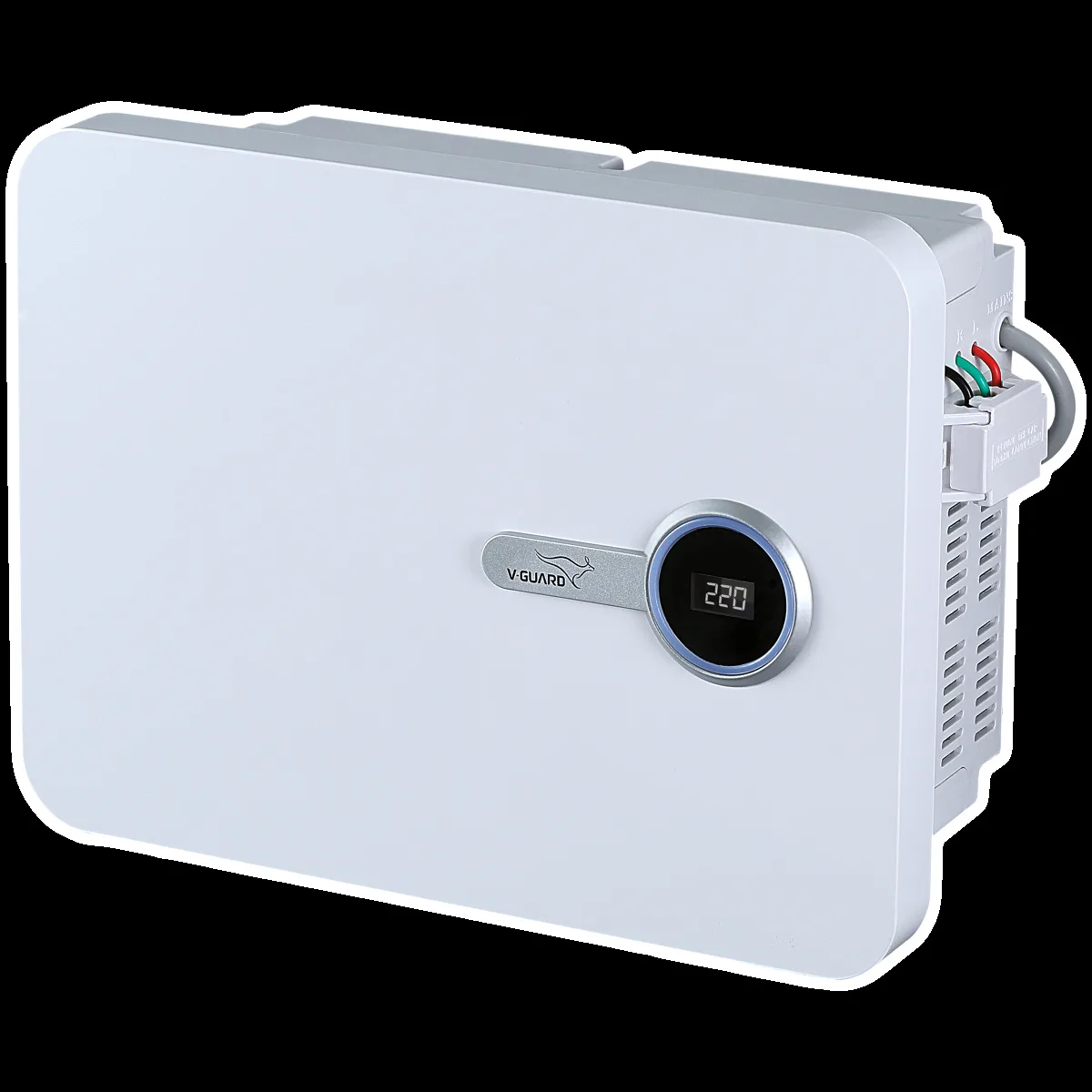 V-Guard 15 Amps Voltage Stabilizer For 2T Air Conditioner (135 - 280 V, Fail Safe Circuit Protection, VWI 500, White)