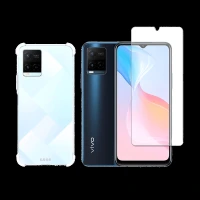 ESSE Screen Protector & TPU Back Cover Combo for vivo Y21 (Drop Protection, Clear)