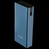 urbn 20000 mAh 20W Fast Charging Power Bank (2 USB Ports & 1 Type-C Port, Metal Body, Blue)