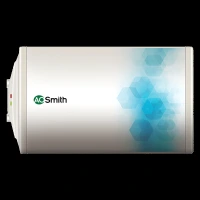 AO Smith 15 Litres 3 Star Horizontal Storage Water Geyser with Glass Coated Incoloy Heating Element (White)