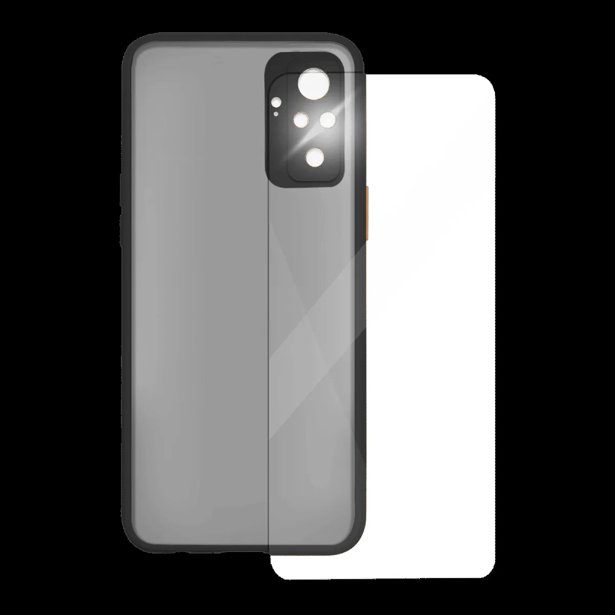 Arrow Duplex Screen Protector & Polycarbonate Back Cover Combo for Redmi Note 10 Pro (Anti Scratch Design, Black)
