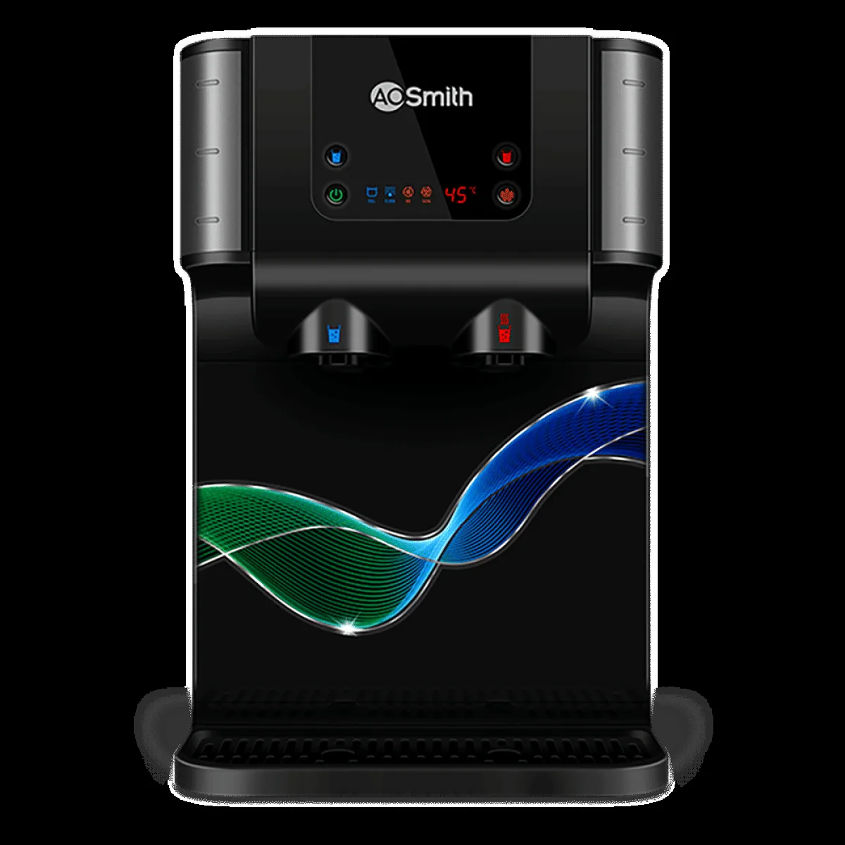AO Smith ProPlanet P7 10L RO + SCMT Hot & Cold Water Purifier with 8 Stage Purification (Black)