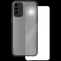 ARROW Camera Duplex Screen Protector & Polycarbonate Back Cover Combo for oppo F19 Pro Plus (Scratch Protection, Black)