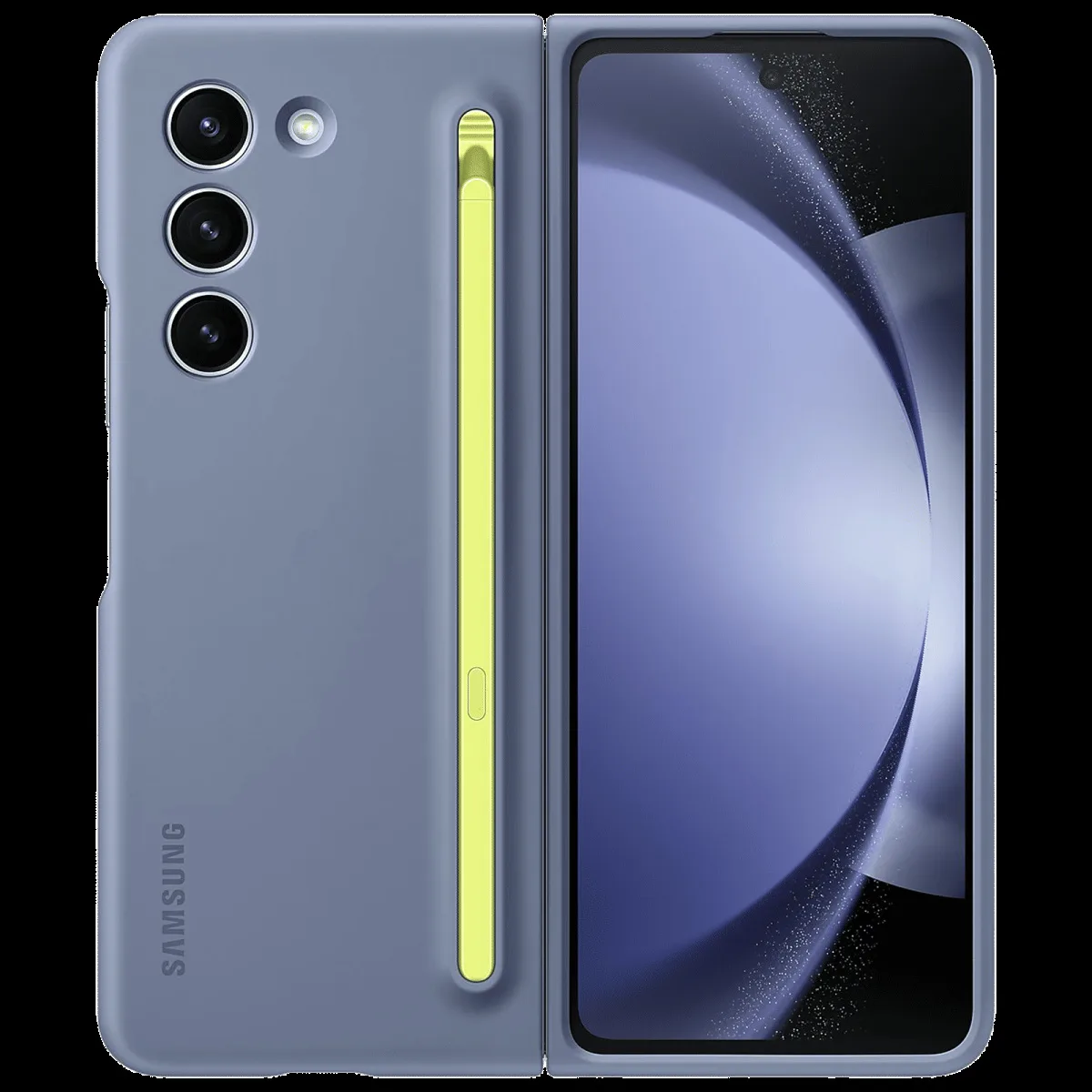 SAMSUNG Back Case for Galaxy Z Fold5 (Built-in S Pen Slot, Icy Blue)
