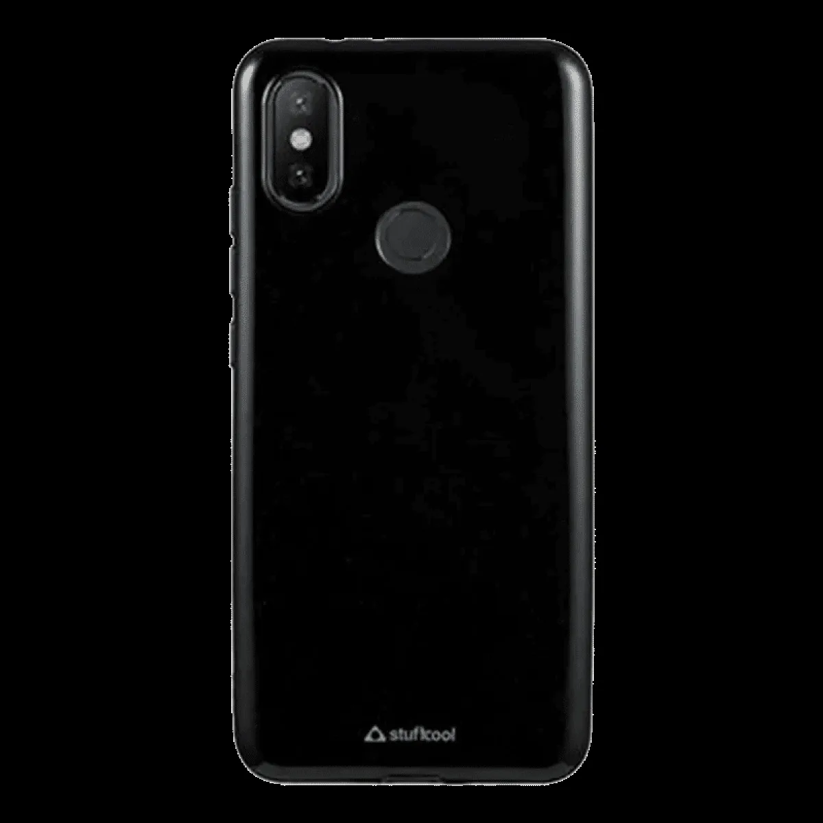 stuffcool Color Pop Soft Silicone Back Cover for Mi A2 (Camera Protection, Black)