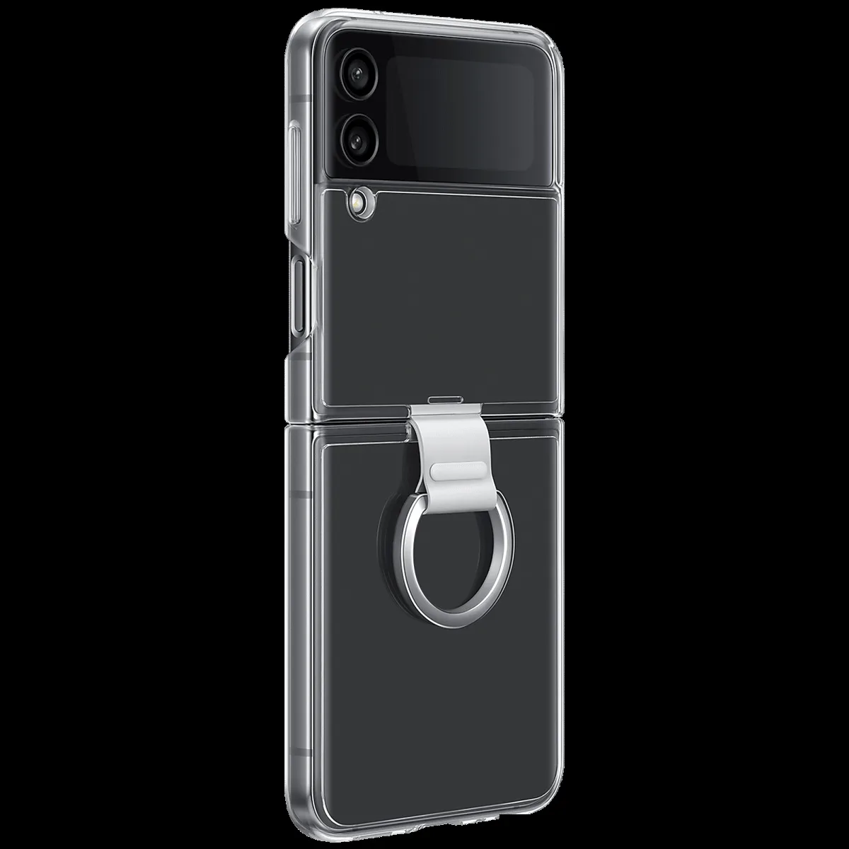SAMSUNG UL-Certified Recycled Back Cover for SAMSUNG Galaxy Z Flip4 (Backside Ring Attachment, Transparent)