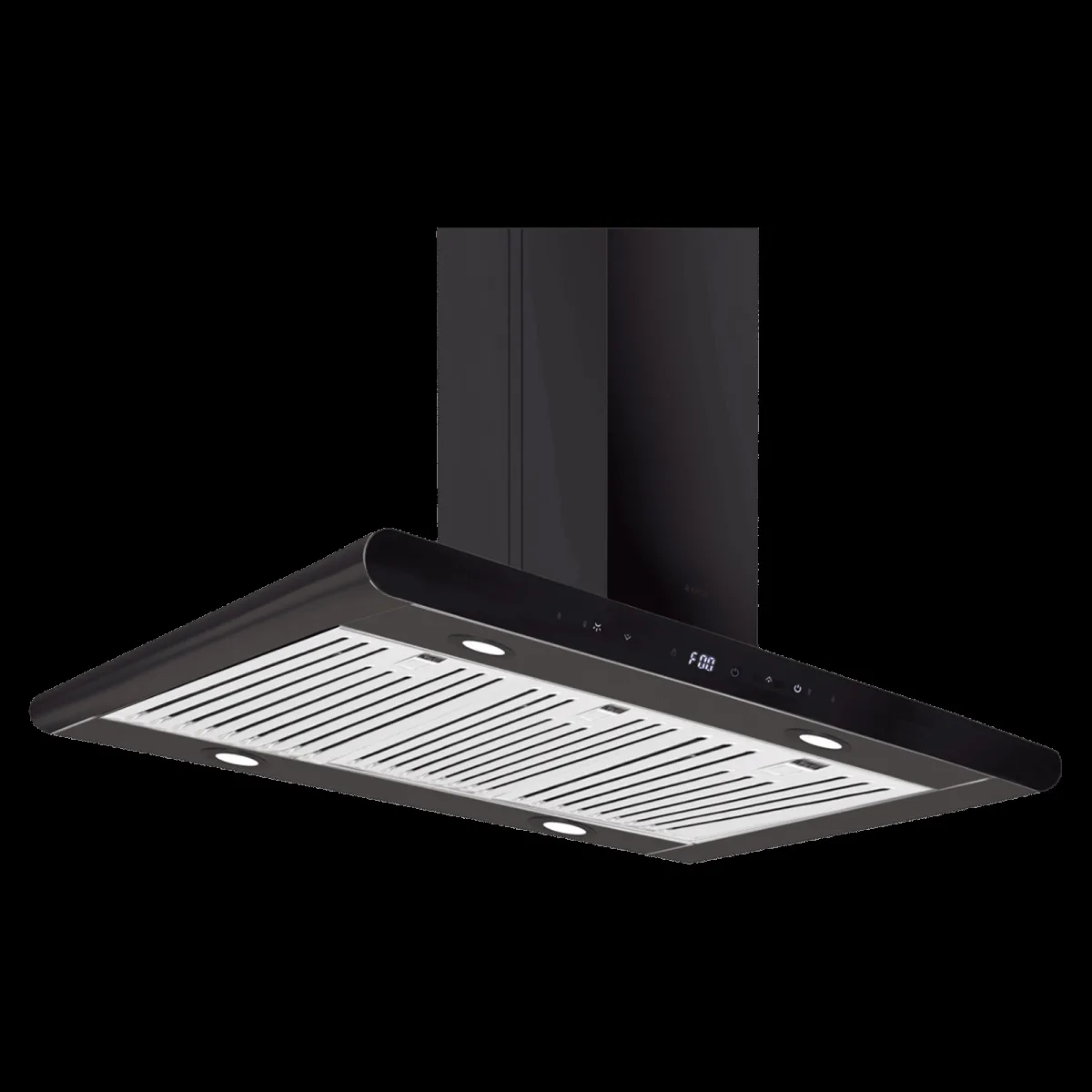 elica ISMART GALAXY BF ISLAND LTW 90 NERO 90cm Ductless Ceiling Mounted Chimney with Motion Sensor (Black)
