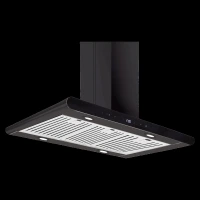 elica ISMART GALAXY BF ISLAND LTW 90 NERO 90cm Ductless Ceiling Mounted Chimney with Motion Sensor (Black)