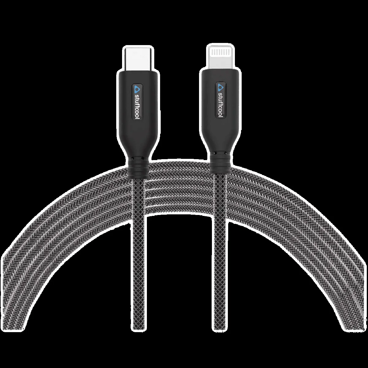 stuffcool Chief Type C to Lightning 4.9 Feet (1.5M) Cable (Compatible with iPhones, Black)