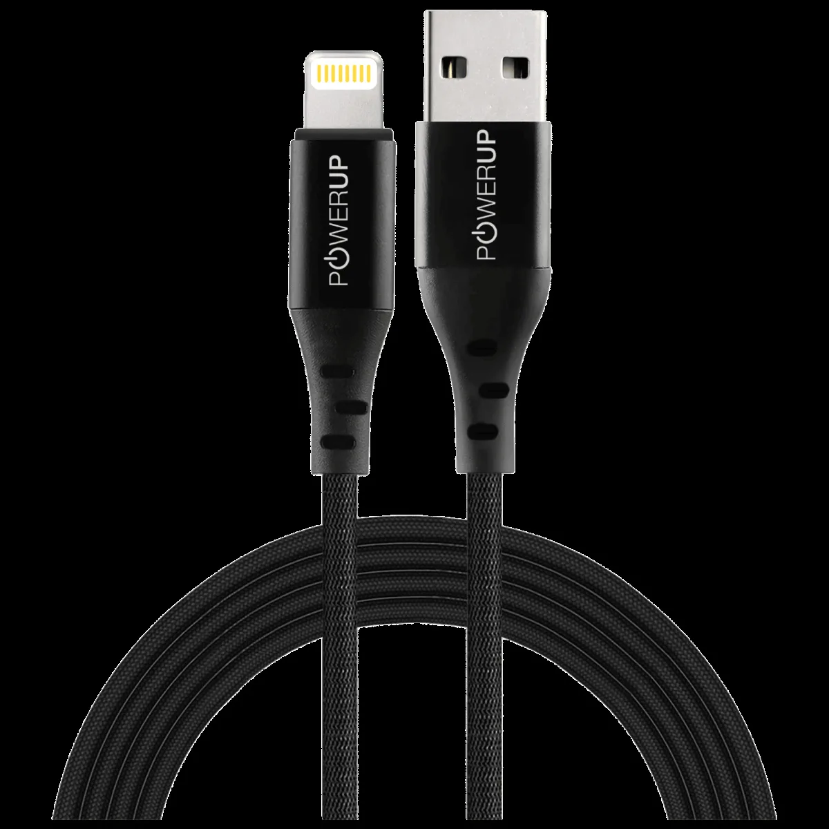 POWERUP Type A to Lightning 4.92 Feet (1.5M) Cable (Fast Charge and Data Sync, Black)