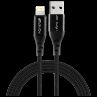 POWERUP Type A to Lightning 4.92 Feet (1.5M) Cable (Fast Charge and Data Sync, Black)