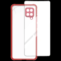 ARROW Hybrid Screen Protector & Polycarbonate Back Cover Combo for SAMSUNG Galaxy A12 (Scratch Protection, Red)