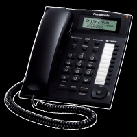 Panasonic Corded Phone (KX-TS880, Black)