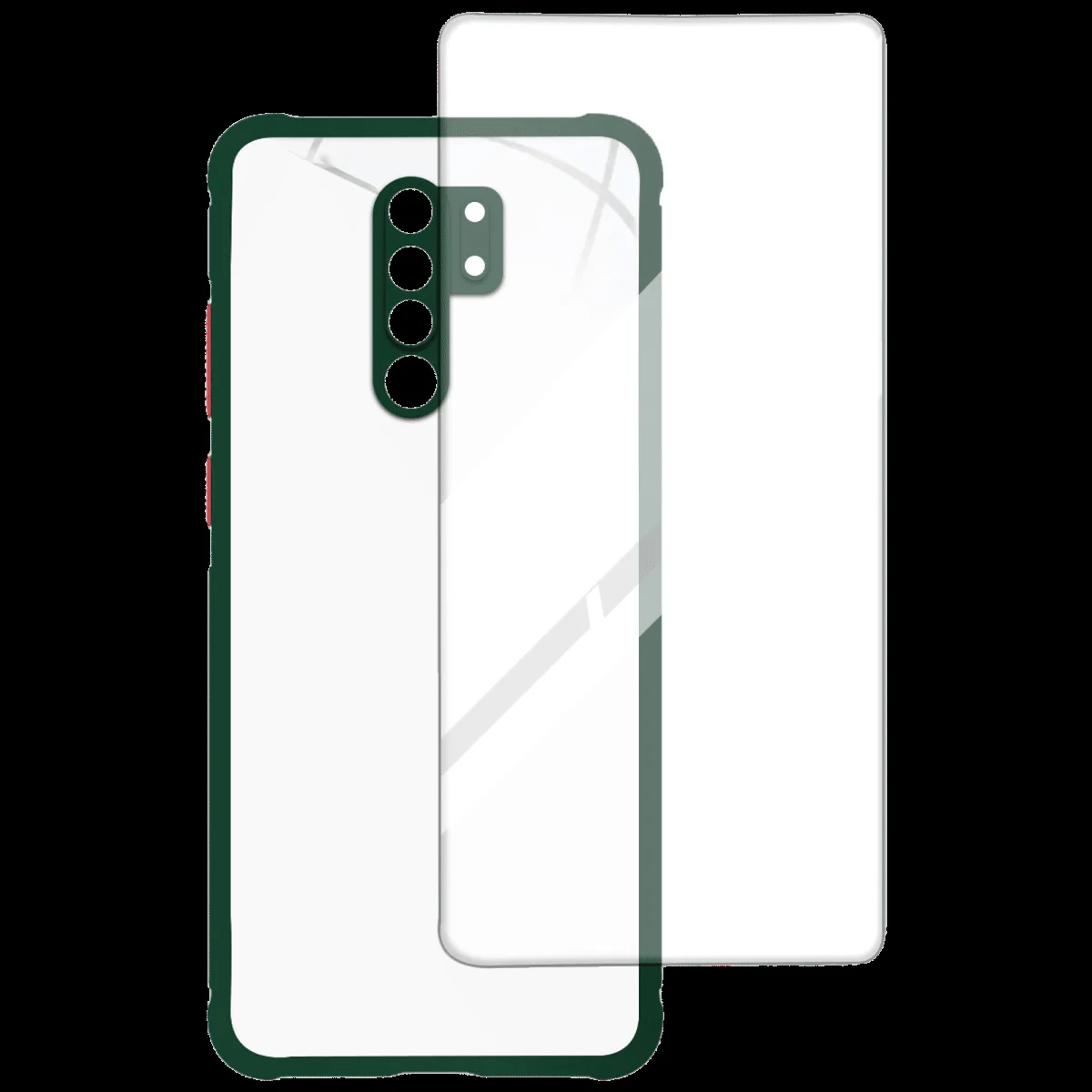ARROW Hybrid Screen Protector & Polycarbonate Back Cover Combo for Xiaomi Redmi 9 Prime (Anti Scratch Design, Dark Green)