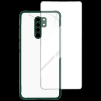 ARROW Hybrid Screen Protector & Polycarbonate Back Cover Combo for Xiaomi Redmi 9 Prime (Anti Scratch Design, Dark Green)