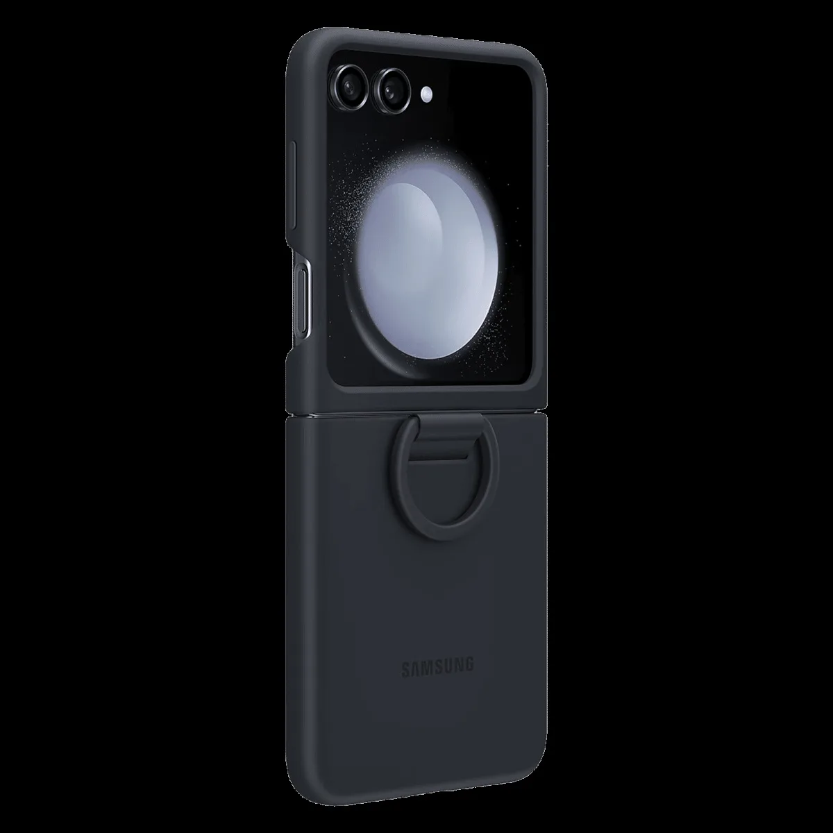SAMSUNG Soft Silicone Back Case for Galaxy Z Flip5 (Ring Holder, Indigo)