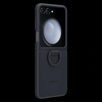 SAMSUNG Soft Silicone Back Case for Galaxy Z Flip5 (Ring Holder, Indigo)