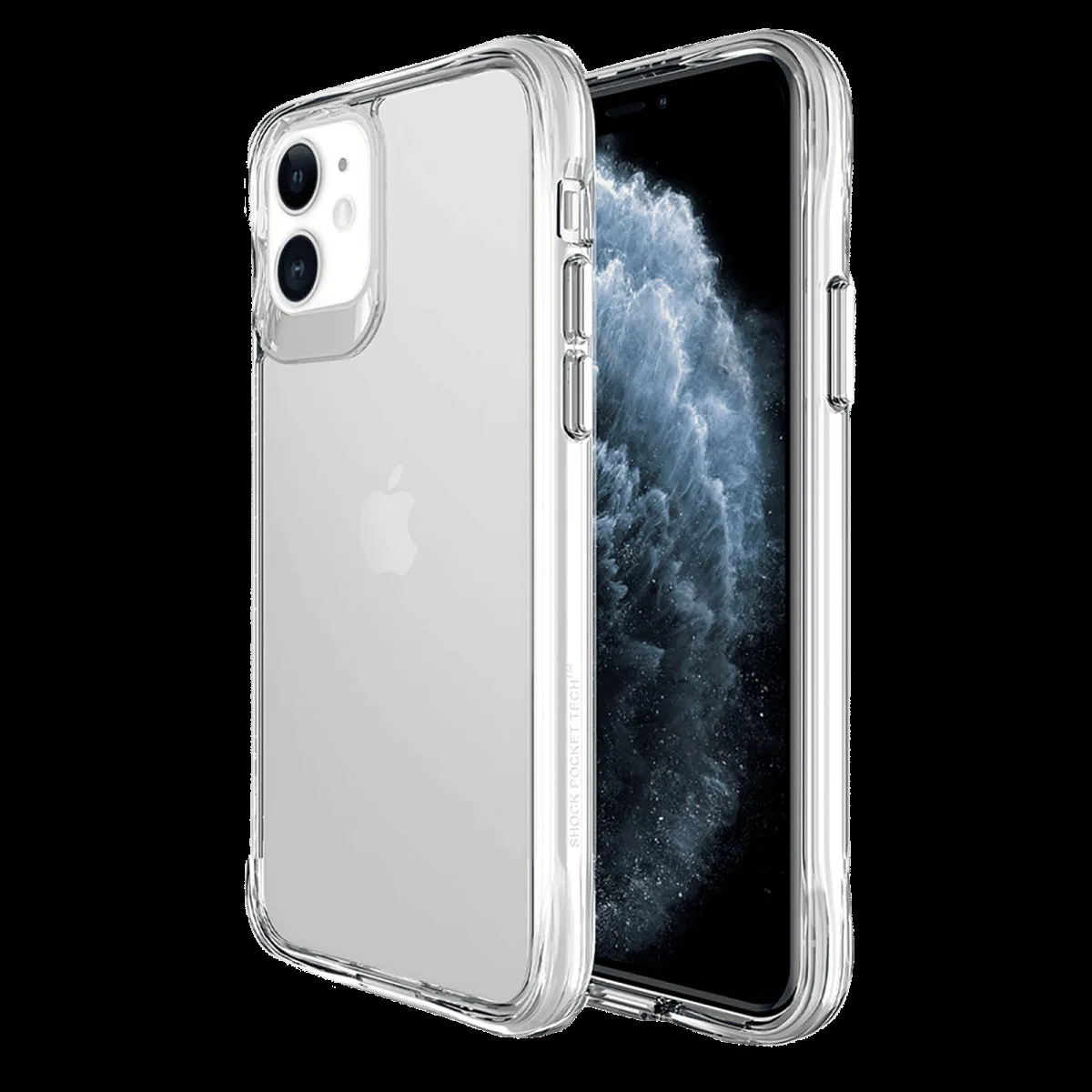 stuffcool Aktion Hard/Soft TPU Back Case for Apple iPhone 13 Mini (Wireless Charging Support, Clear)