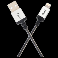 boAt LTG 500 Type A to Lightning 6.6 Feet (2M) Cable (MFi Certified, Metallic Silver)