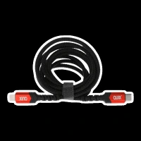 Quix Type C to Lightning Connector 4.95 Feet (1.5 M) Cable (Sync & Charge, Black)
