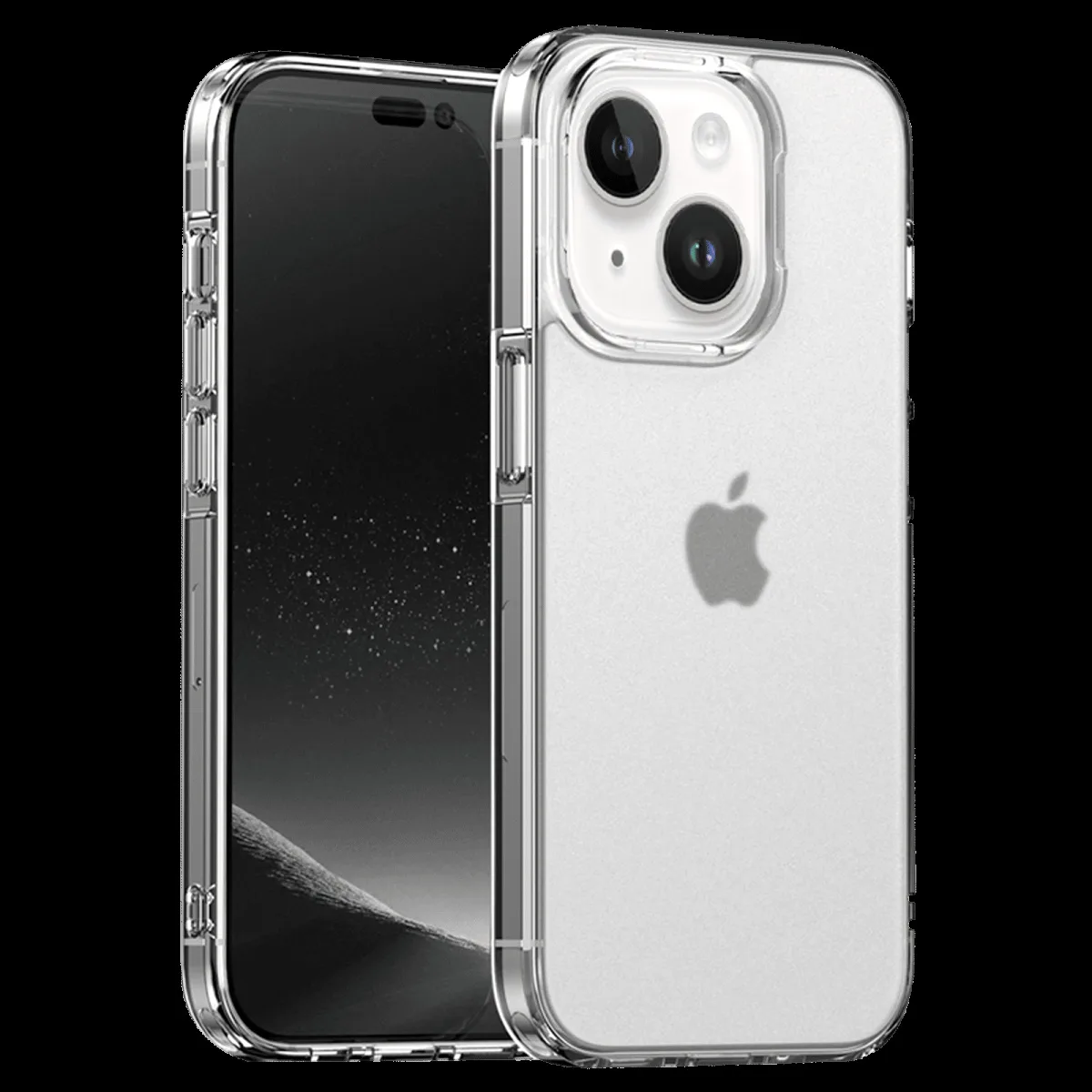 in base Cosmos Frost Back Cover for Apple iPhone 14 (Anti-Microbial Body, Clear)