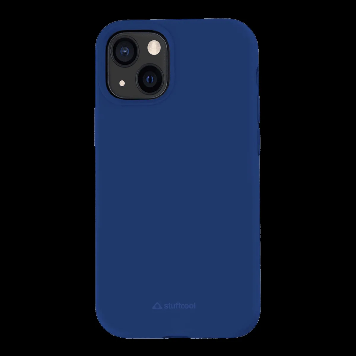 stuffcool Silo Soft and Smooth Rubber Back Cover for Apple iPhone 13 Mini (Camera Protection, Navy)