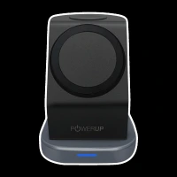 POWERUP 23W 3-in-1 Wireless Charger for iWatch Series 7, 6, 5, 4, 3, 2, 1, AirPods & iPhone (Multi-Layer Protection, Black)