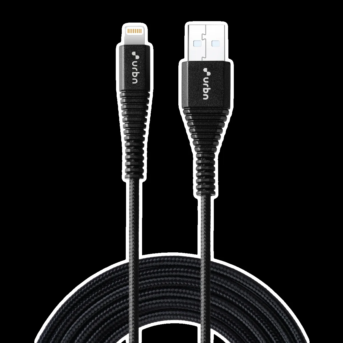 urbn Type A to Lightning 3.93 Feet (1.2M) Cable (Sync & Charge, Black)