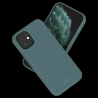 stuffcool Silo Soft and Smooth Rubber Back Cover for Apple iPhone 13 Mini (Camera Protection, Green)