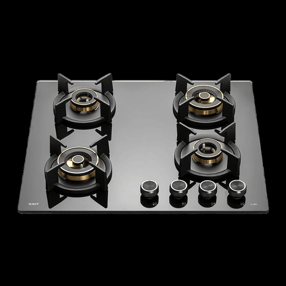 KAFF INF 604 Tempered Glass Top 4 Burner Automatic Electric Hob (Flame Failure Device, Black)