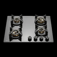 KAFF INF 604 Tempered Glass Top 4 Burner Automatic Electric Hob (Flame Failure Device, Black)