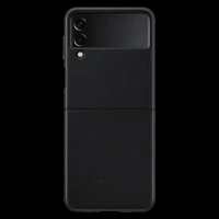 SAMSUNG Soft Leather Back Cover for SAMSUNG Galaxy Z Flip3 5G (Premium Protection, Black)