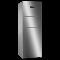 BOSCH Series 4 335 Litres Frost Free Triple Door Convertible Refrigerator with Temperature Display (CMC36K05NI, Smoky Steel)