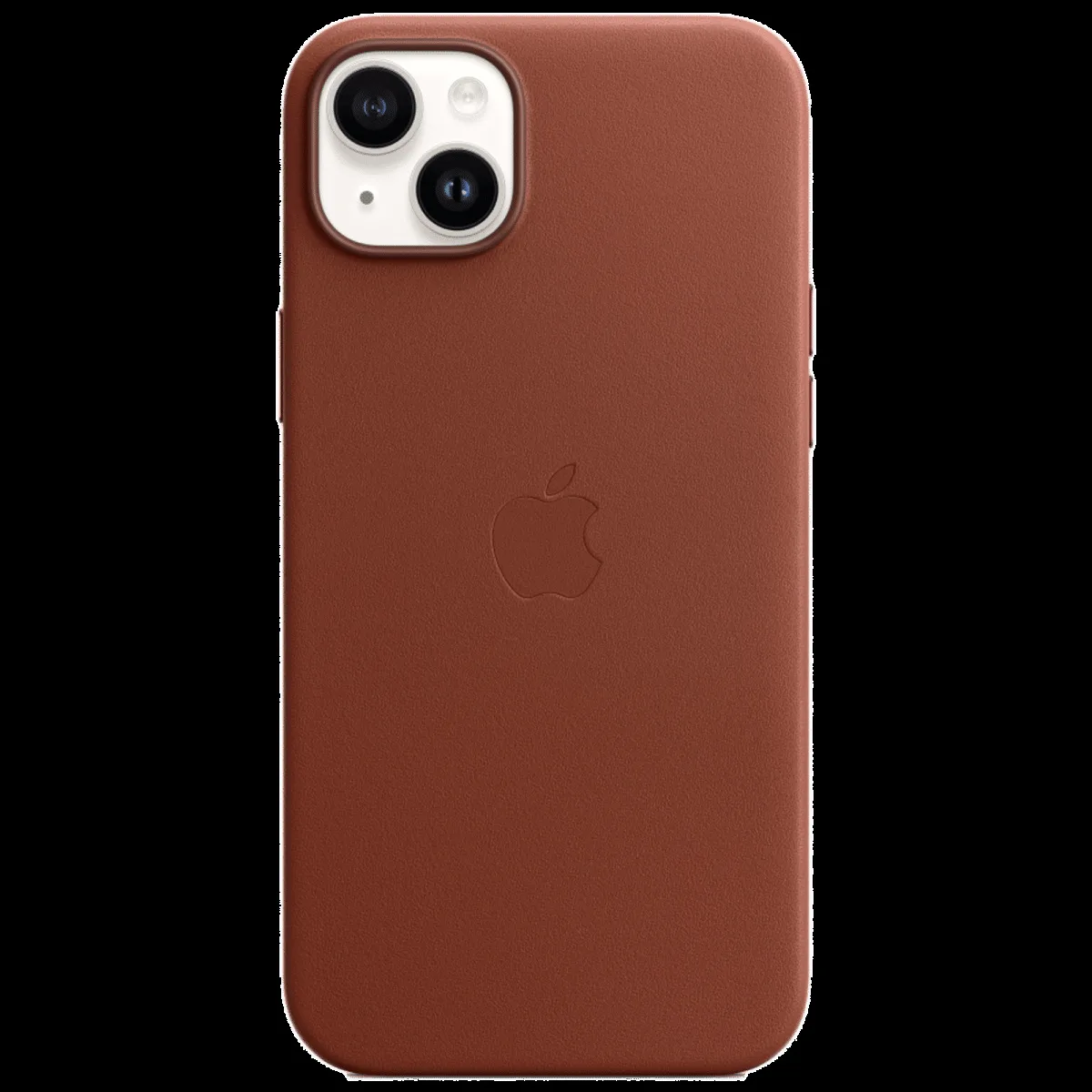 Apple Soft Leather Back Cover for Apple iPhone 14 Plus (MagSafe Charging Support, Umber)