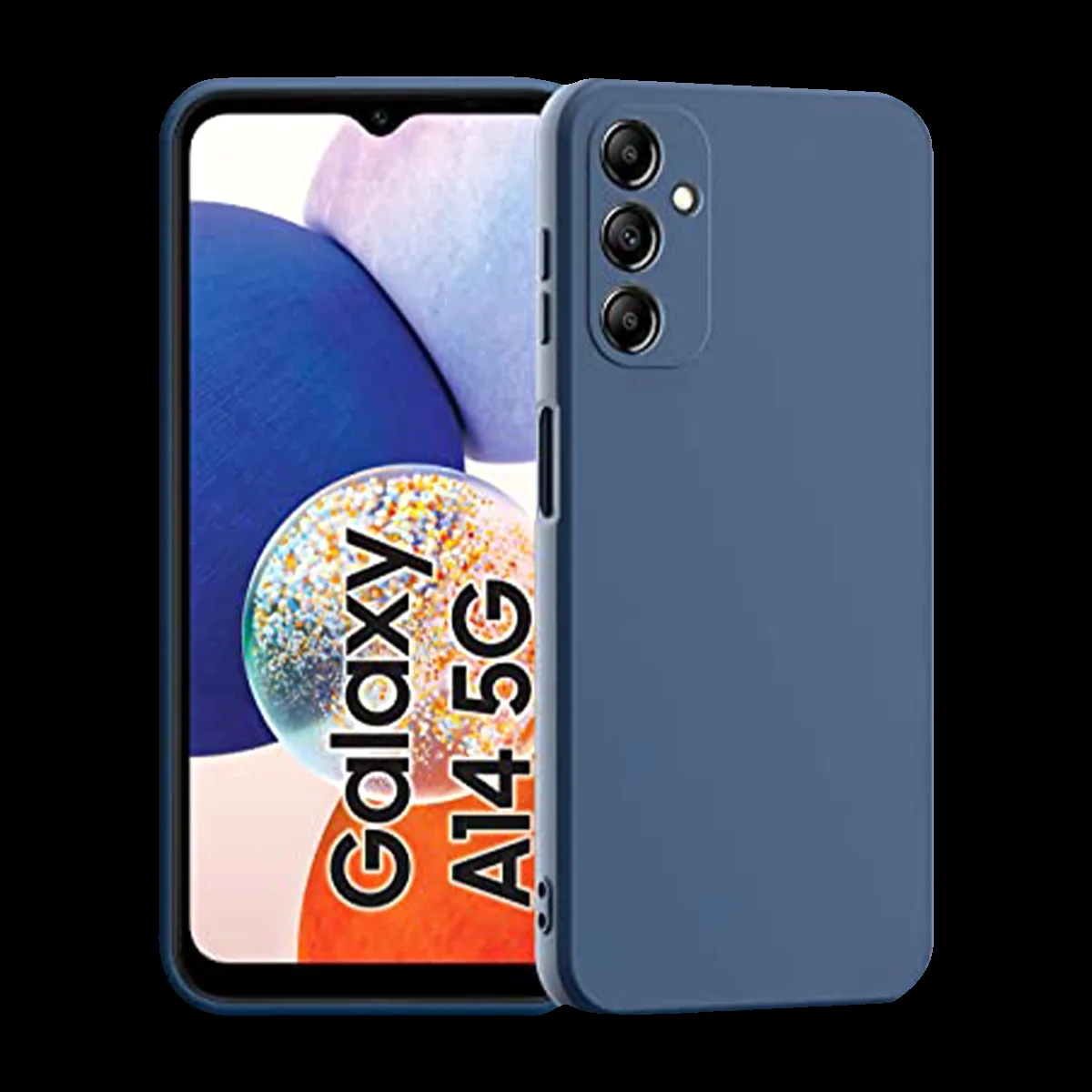 in base Silicon Back Cover for Samsung A34 (360 Degree Protection, Blue)