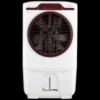 VOLTAS JetMax T 70 Litres Desert Air Cooler with Turbo Air Throw (Smart Humidity Control, White & Burgundy)