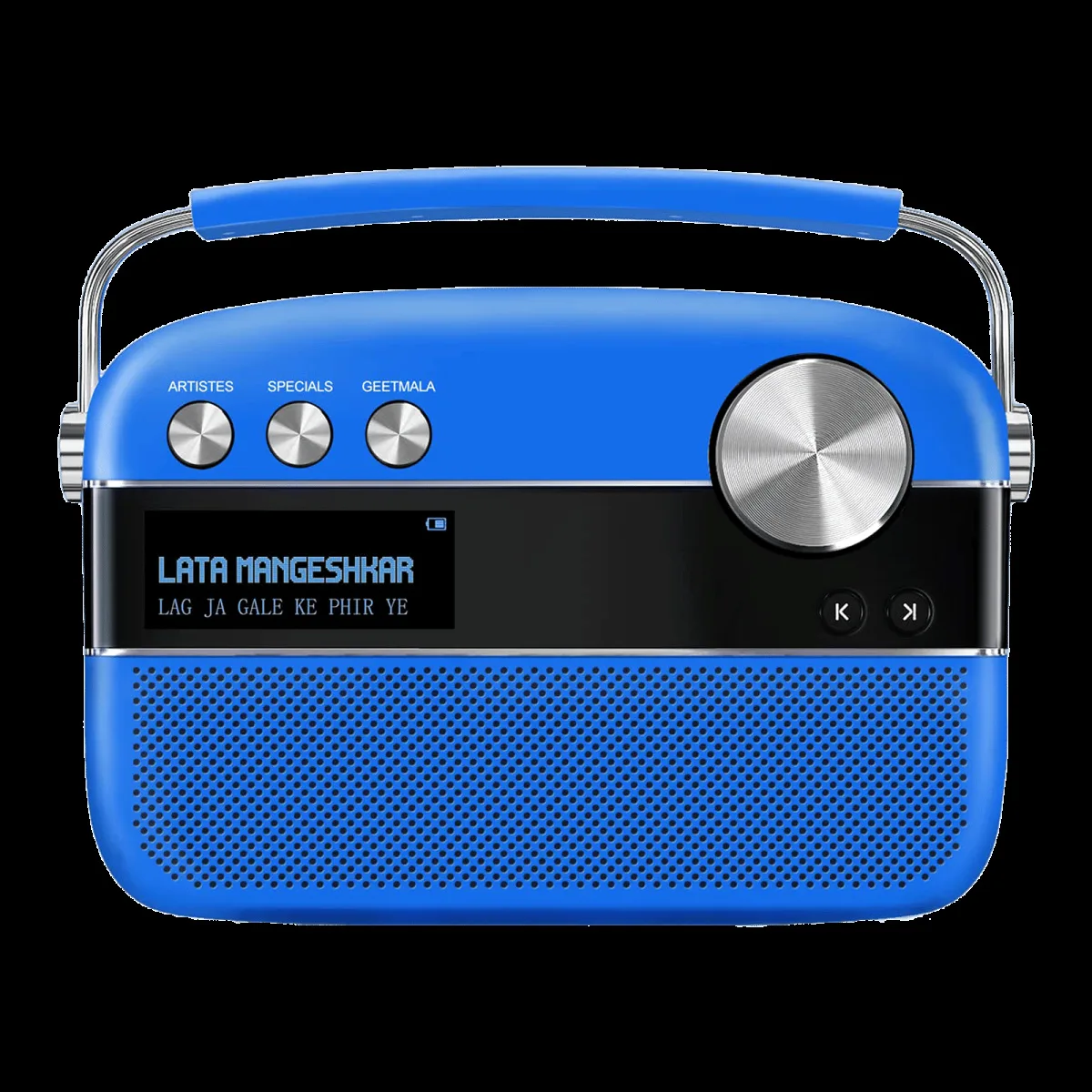 SAREGAMA Carvaan Premium Hindi 10W Portable Bluetooth Speaker (5 Hours Playtime, 2.0 Channel, Cobalt Blue)