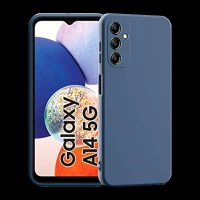 in base Soft Silicon Back Case for Samsung Galaxy A14 (360 Degree Protection, Blue)