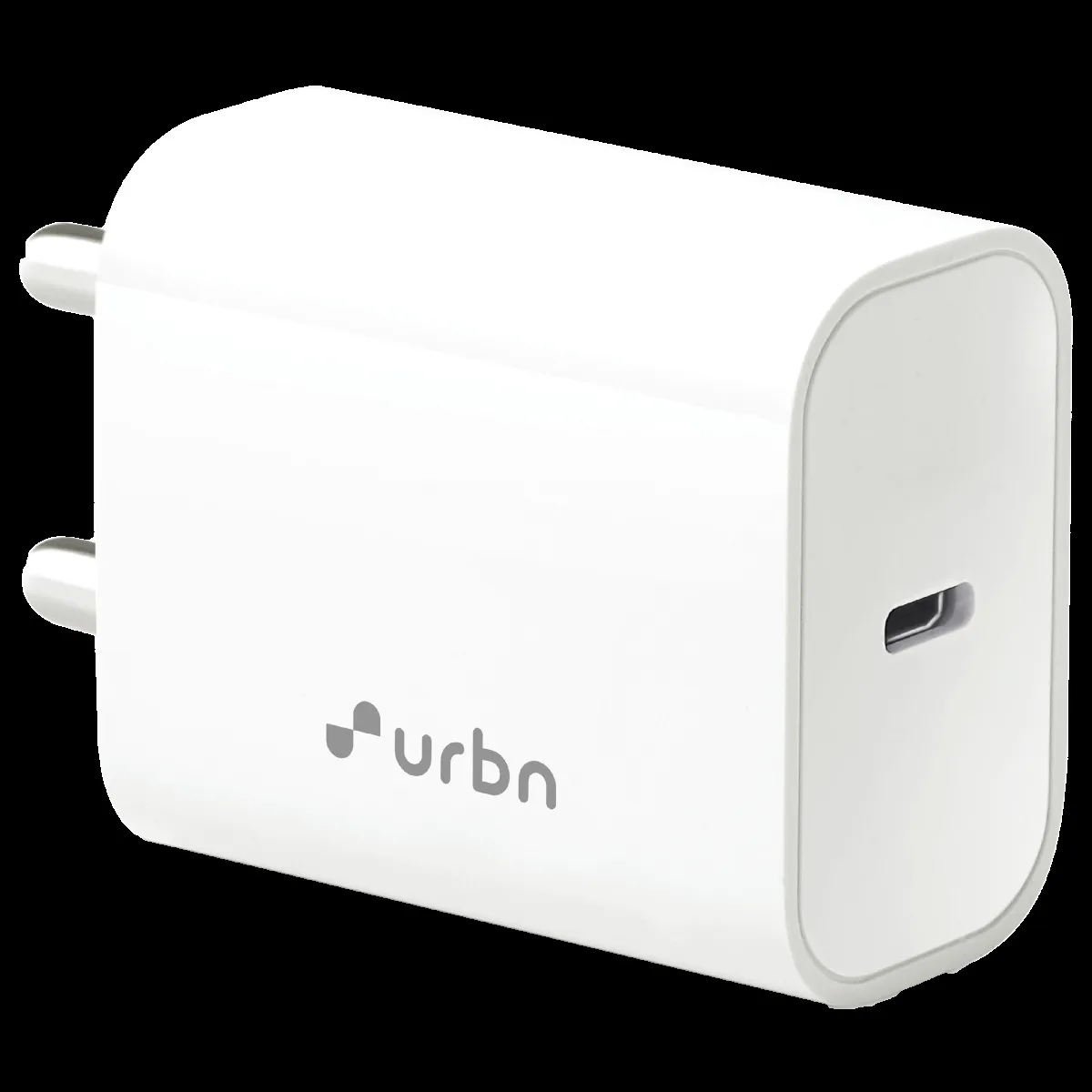 urbn 25W Type C Fast Charger (Adapter Only, Short Circuit Control, White)