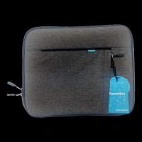 Traveldoo Nylon Laptop Sleeve for 14 Inch Laptop (Lightweight, Grey)
