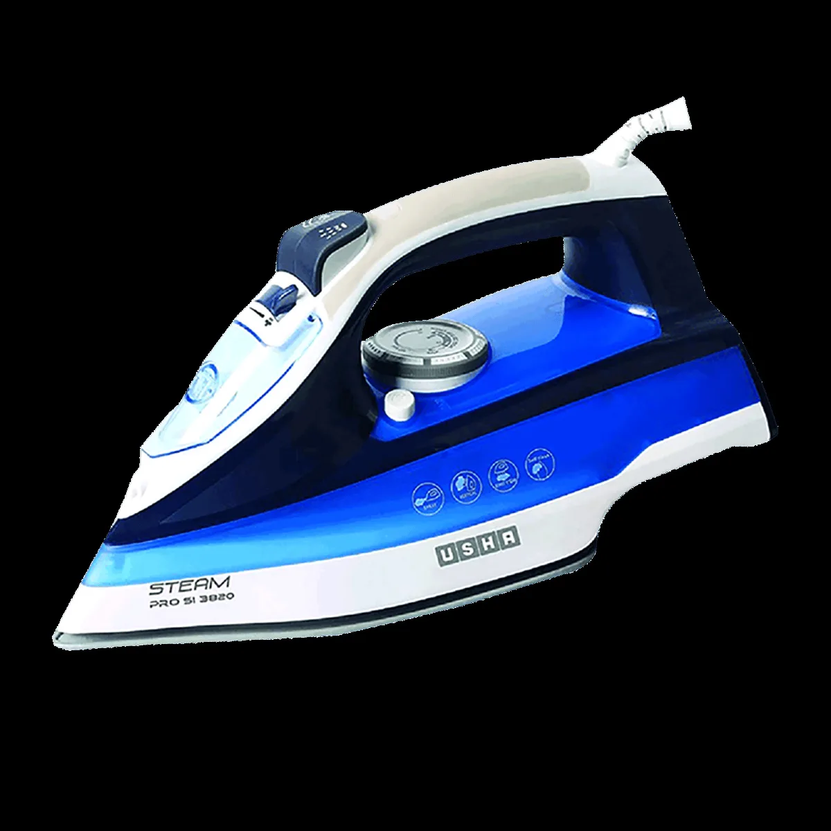 USHA SI 3820 2000 Watts 280ml Steam Iron (Anti-Drip Function, Blue)