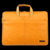 neopack 9TN13 Leather Sleeve for 13.3 Inch Laptop (2 Pockets, Tan)