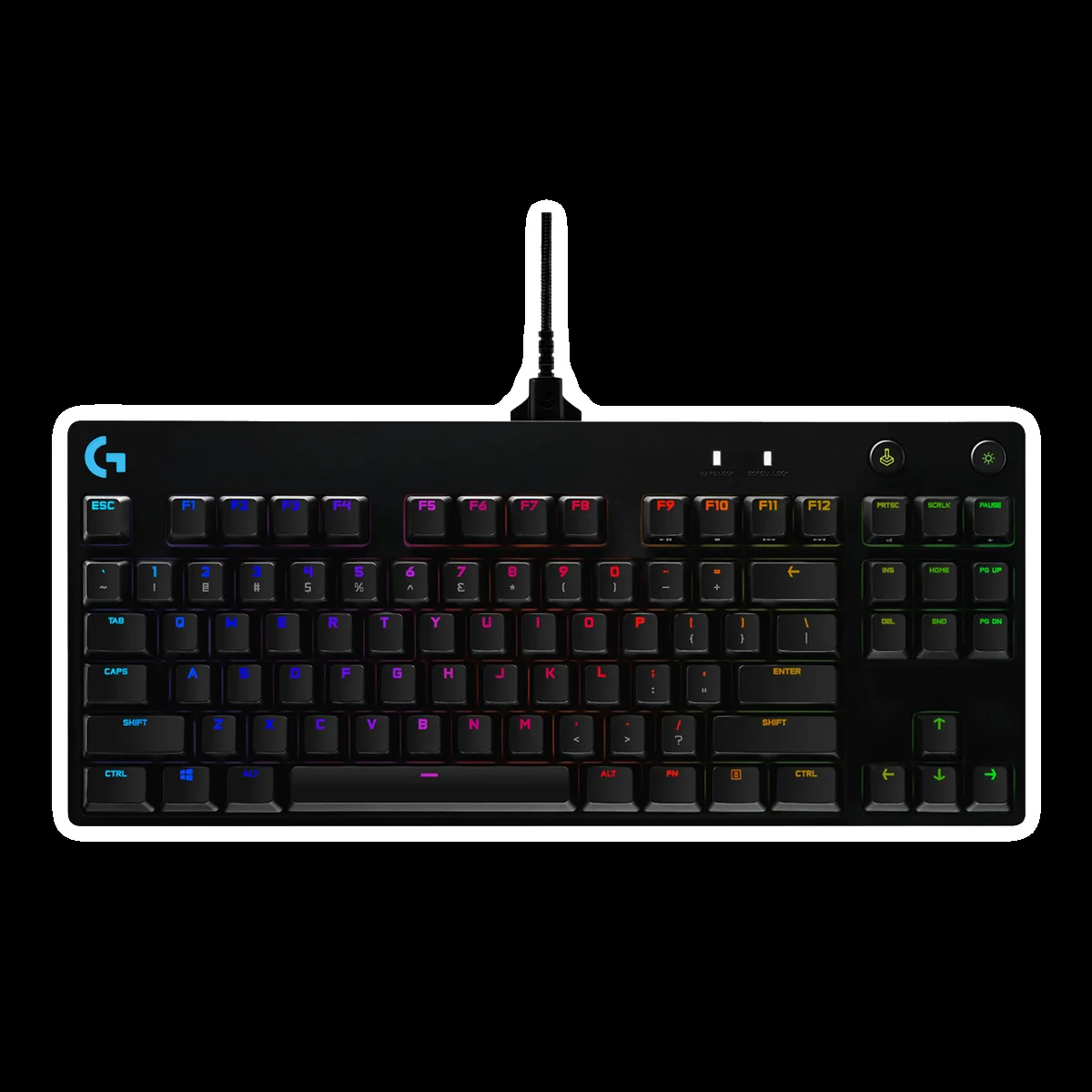 logitech G PRO Wired Gaming Keyboard with RGB Backlit Keys (GX Blue Clicky Mechanical Switches, Black)